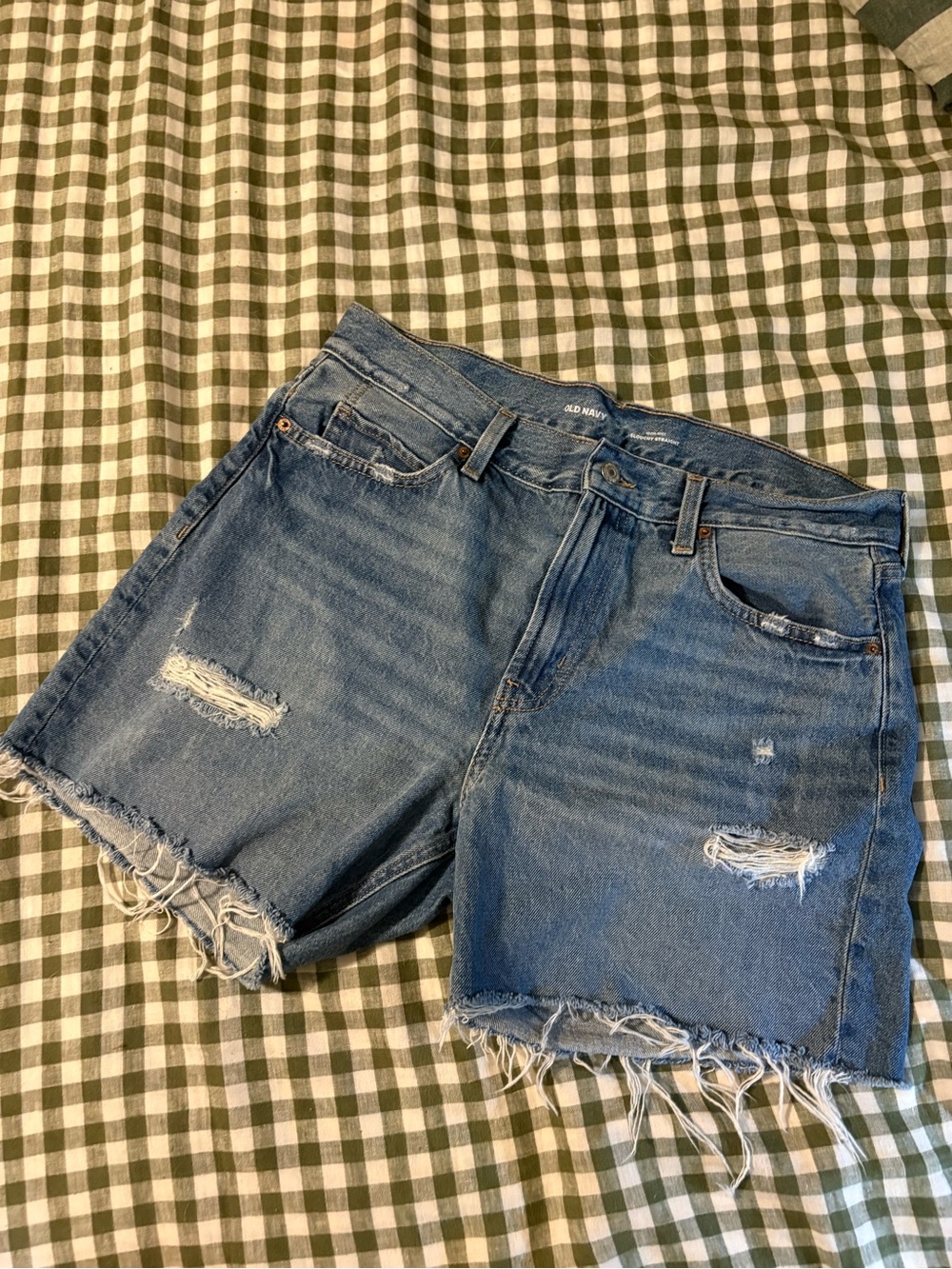 Old Navy Blue Frayed Hem Denim Cutoff Shorts